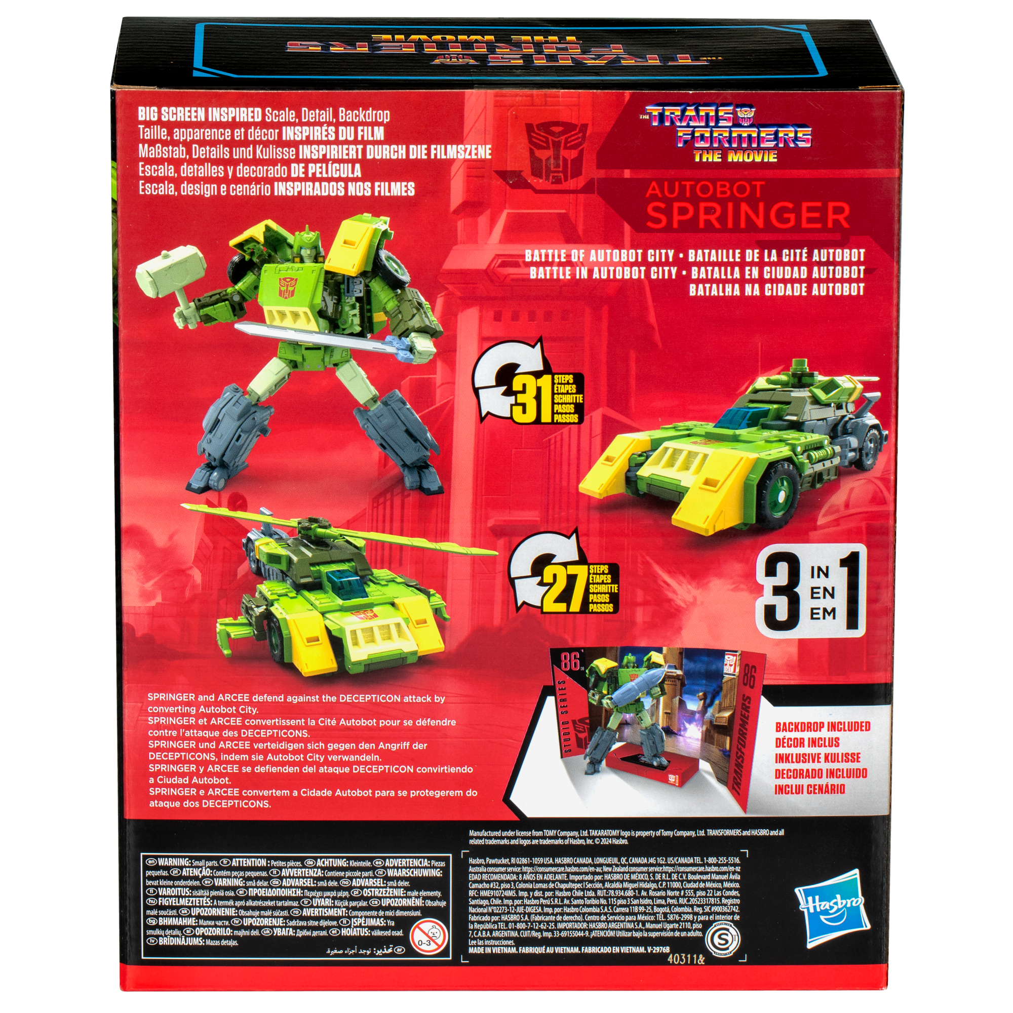 Transformers Studio Series Leader The Transformers: The Movie 86-30 Springer Figure